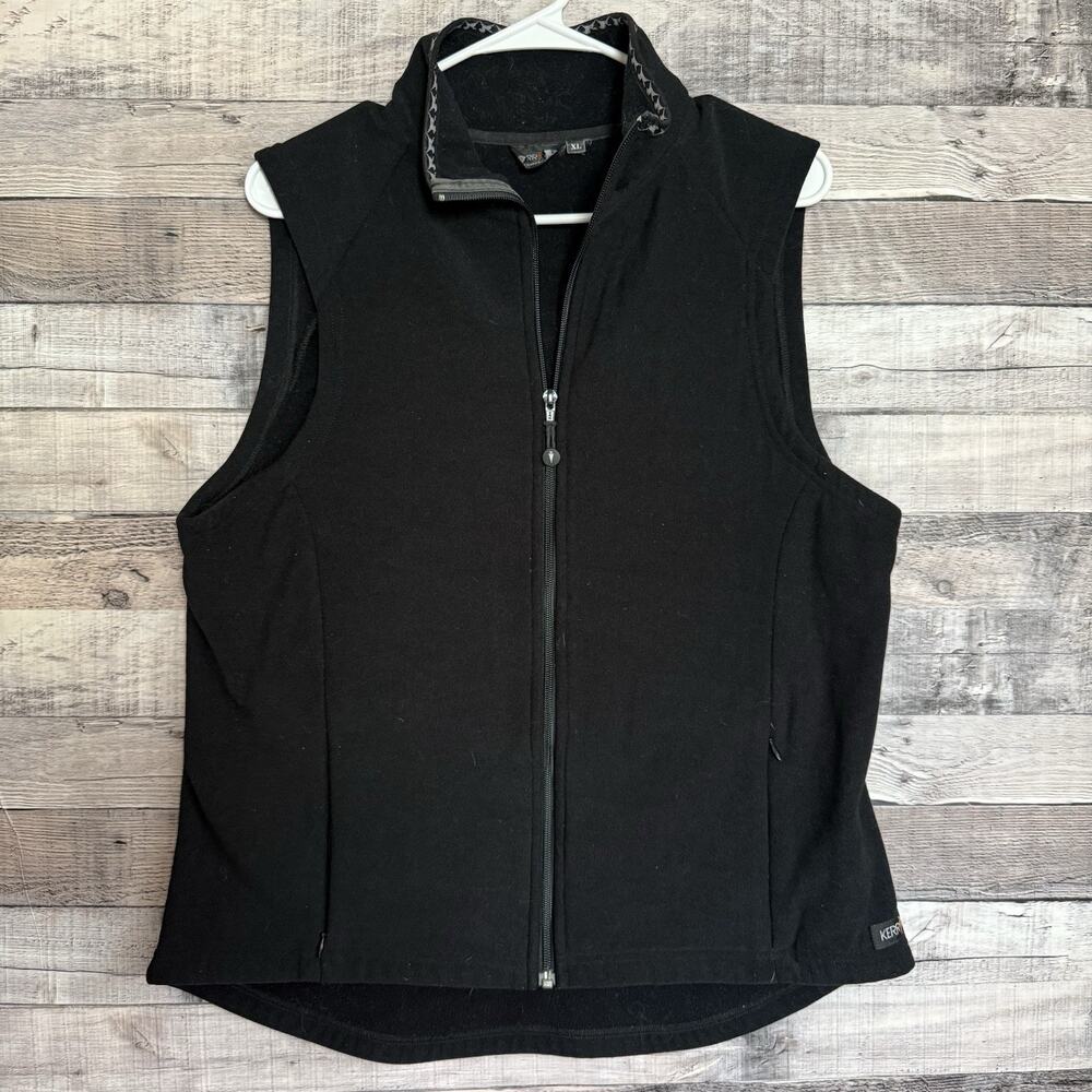 Kerrits Women’s Size XL Black Zip Up Equestrian Fleece Vest Outdoors